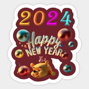 Happy New year---2024 Sticker